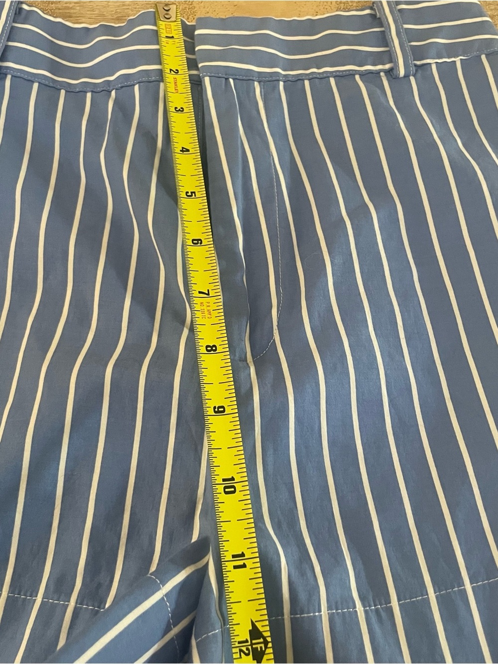 Reformation Blue Striped Matching Set Shirt & High Rise Shorts Size S - Picture 10 of 12